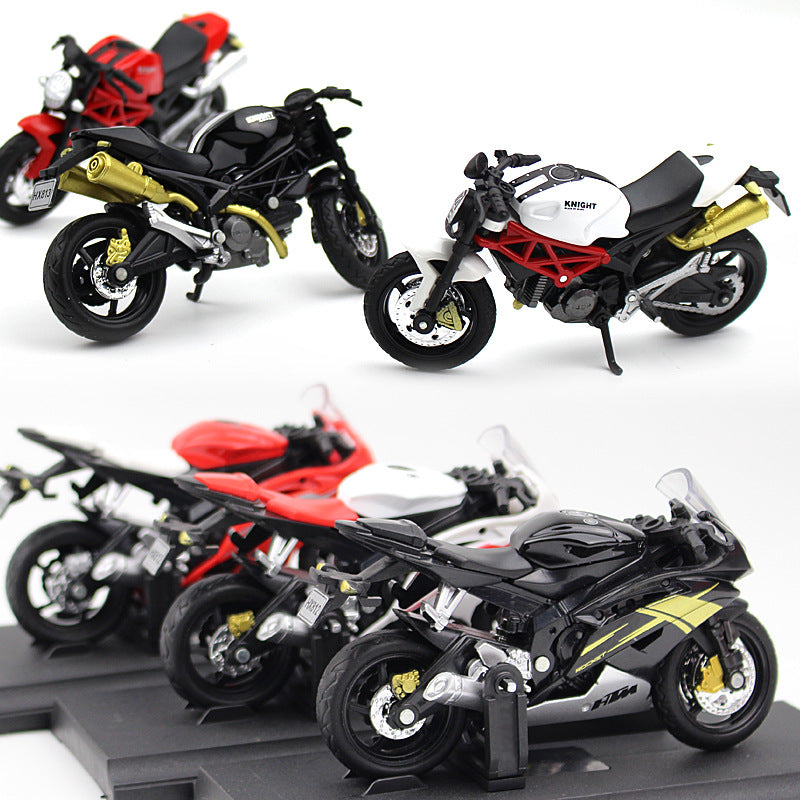 Motorcycle Model Simulation Bend Road Mini Racing Toys