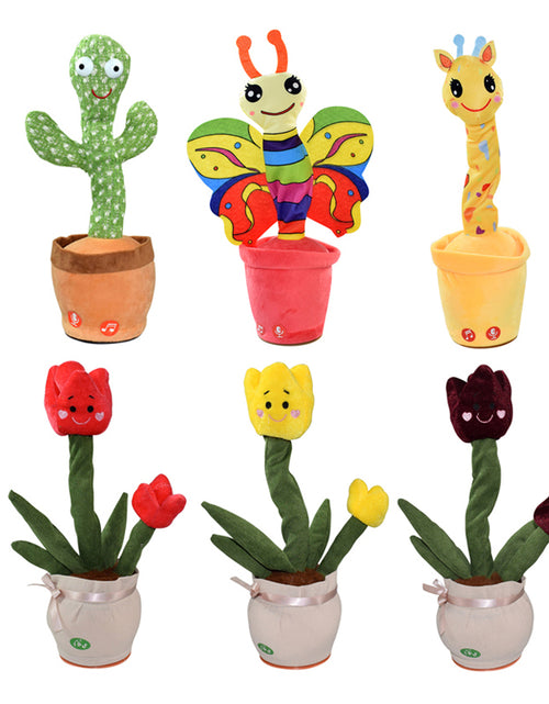 Load image into Gallery viewer, Dancing Cactus Toys Repeat music Electronic Plush Toy
