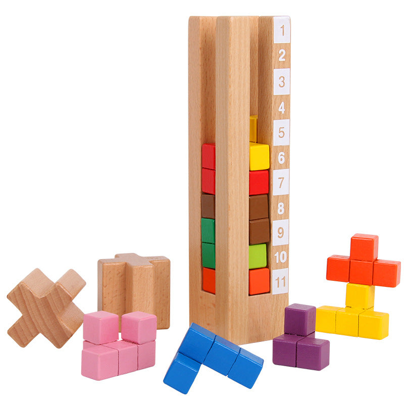 l Wooden Toys Logic Training Game Preschool Brain Toy